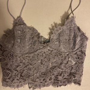 Silk Lace Crop Top